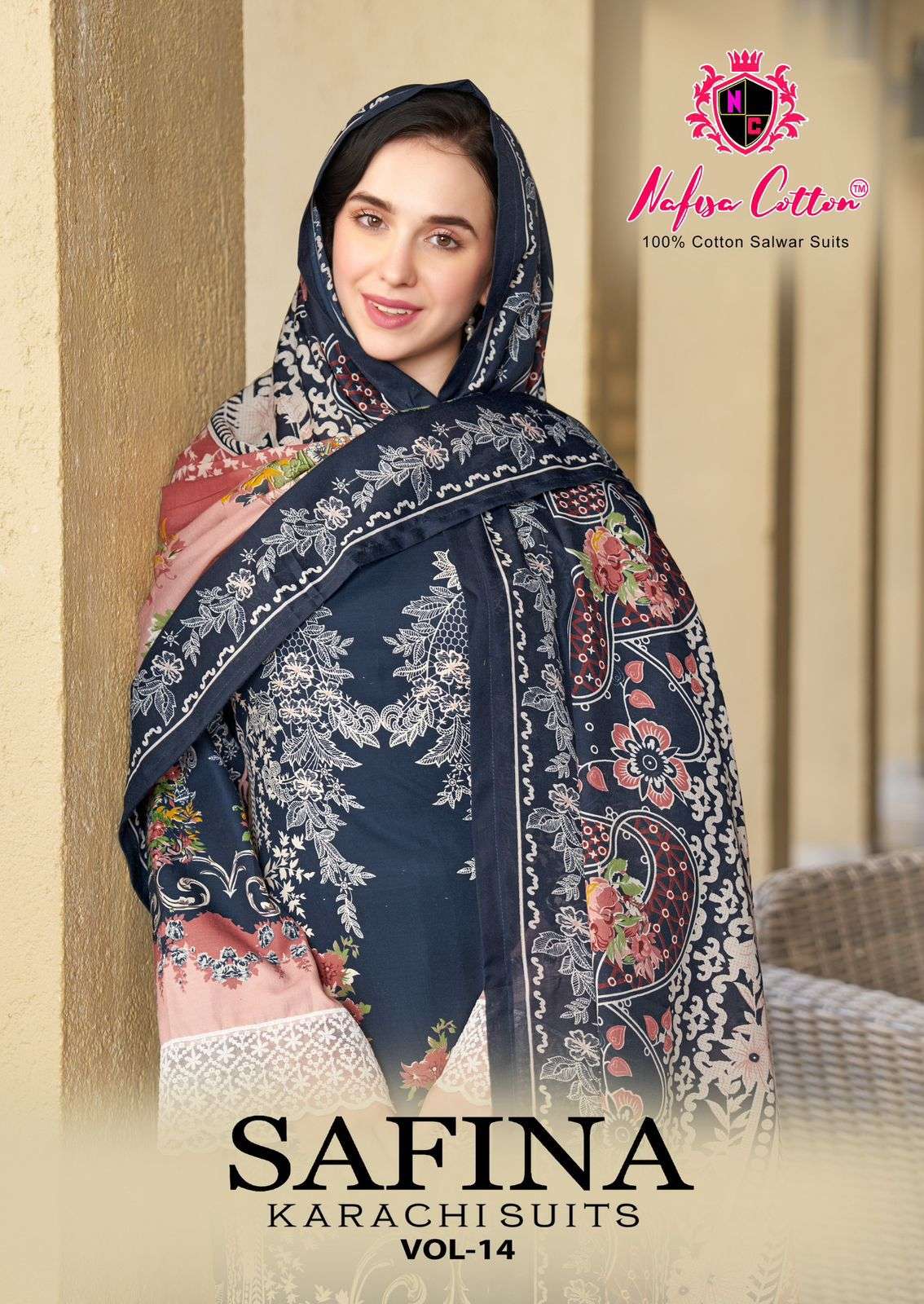 SAFINA KARACHI SUITS VOL 14 BY NAFISA COTTON